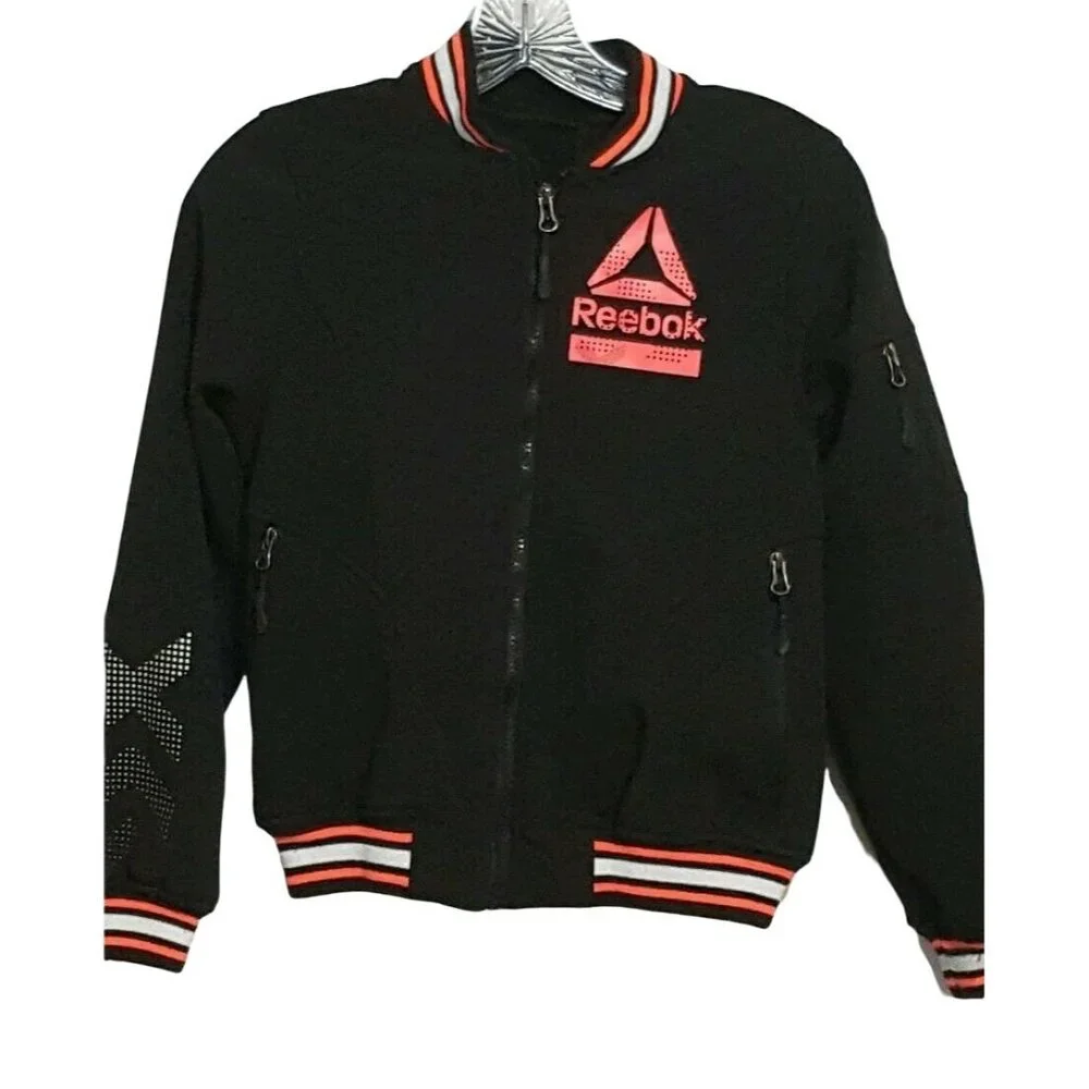 REEBOK Girls‎ Practice Track Jacket Black Size M 10-12